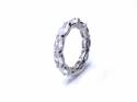 Silver White CZ Full Eternity Ring Size M