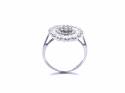 9ct White Gold Oval Diamond Cluster Ring 1.00ct