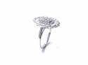 9ct White Gold Oval Diamond Cluster Ring 1.00ct