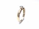 14ct Yellow Gold CZ Solitaire Ring