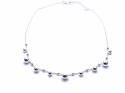 Silver Bead Necklet 16 or 18 inch