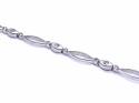 9ct White Gold CZ Fancy Bracelet