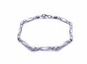 9ct White Gold CZ Fancy Bracelet