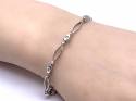 9ct White Gold CZ Fancy Bracelet