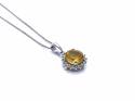 14ct Diamond Pendant 9ct Chain