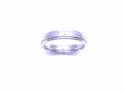 18ct White Gold Patterned Wedding Ring