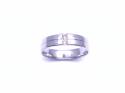 Palladium Diamond Wedding Ring 6mm
