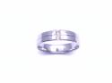 Palladium Diamond Wedding Ring 6mm