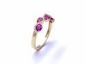 18ct Yellow Gold Ruby & Diamond 5 Stone Ring