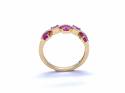 18ct Yellow Gold Ruby & Diamond 5 Stone Ring