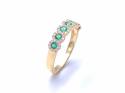 18ct Yellow Gold Emerald & Diamond Eternity Ring
