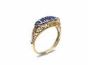 9ct Sapphire & Diamond 5 Stone Ring