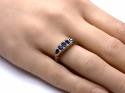 9ct Sapphire & Diamond 5 Stone Ring