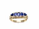 9ct Sapphire & Diamond 5 Stone Ring