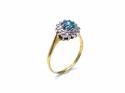 18ct Zircon & Diamond Cluster Ring