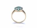 9ct Yellow Gold Emerald & Diamond Cluster Ring