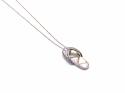 9ct Diamond Flip Flop Pendant & Chain