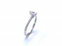 Platinum Pear Shaped Diamond Solitaire Ring