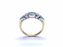 18ct Yellow Gold Emerald & Diamond Ring 0.07ct