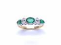 18ct Yellow Gold Emerald & Diamond Ring 0.07ct