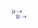 9ct White Gold Diamond Stud Earrings 0.10ct