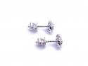 9ct White Gold Diamond Cluster Earrings 0.21ct