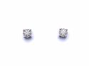 9ct White Gold Diamond Solitaire Stud Earrings