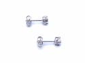 9ct White Gold Diamond Solitaire Stud Earrings