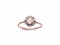 9ct Rose Gold Morganite and Diamond Cluster Ring
