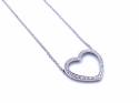 18ct Diamond Heart Necklet