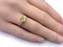 18ct Yellow Sapphire & Diamond Ring