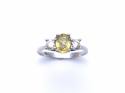 18ct Yellow Sapphire & Diamond Ring