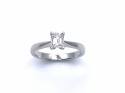 Platinum Emerald Cut Diamond Ring