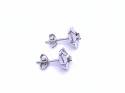 18ct Diamond Flower Stud Earrings