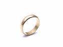 9ct D Shaped Wedding Ring 4mm