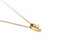 18ct Diamond Solitaire Pendant and Chain 16 inch