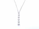 18ct White Gold Diamond Pendant & Chain 0.52ct