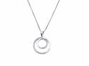 9ct White Gold Diamond Pendant & Chain