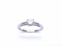 9ct White Gold CZ Solitaire Ring