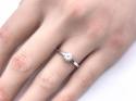 9ct White Gold CZ Solitaire Ring