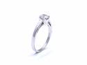 9ct White Gold CZ Solitaire Ring