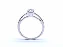 9ct White Gold CZ Solitaire Ring