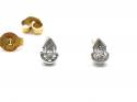 18ct Pear Shape Diamond Stud Earrings 0.50ct