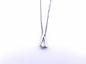 18ct White Gold Diamond Solitaire Pendant 0.17ct