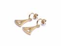 18ct Shaped Diamond Earrings