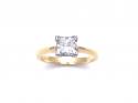 18ct Princess Cut Diamond Solitaire Ring 1.01ct