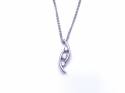 18ct White Gold Diamond Pendant & Earring Set