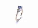 9ct Synthetic Sapphire & Diamond Cluste