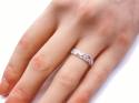 Platinum Diamond Filigree Floral Eternity Ring