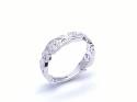 Platinum Diamond Filigree Floral Eternity Ring